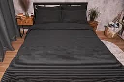 Комплект постільної білизни Moon&Star King Size 220x240 наволочки 2х70х70 Gray Stripe Бязь Gold Люкс