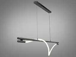 Стельова люстра LED Diasha 9609-L1200BHR Мотузка, 15W, чорний хром, сучасний стиль для коридору, вітальні, спальні, офісу - мініатюра 2