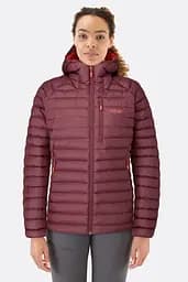 Жіночий пуховик Rab Microlight Alpine Long Jacket Womens 14 Бордовий