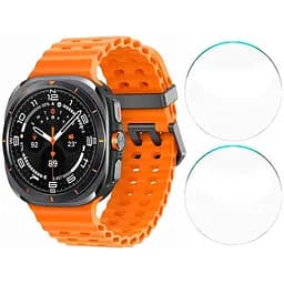 Захисне скло Watchbands Samsung Galaxy Watch Ultra SM-L705 Titanium Gray (SM-L705FDAASEK) - 2шт (WB000ULTRA2INGRAY)