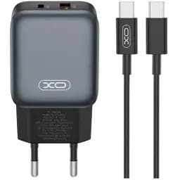 Сетевое зарядное устройство для XO L154(EU) PD20W/QC18W(1A1C) Charger TYPE-C Cable Черный