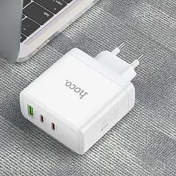 МЗП Hoco N30 Glory PD65W+QC3.0 (1USB-A/2C) White - мініатюра 7