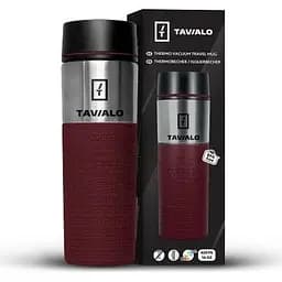Термокружка Tavialo + 2 ущільнювальних кільця 420 мл Бордовий (190420103) - мініатюра 4