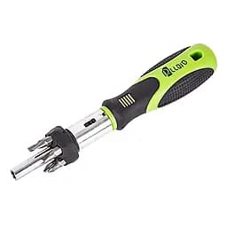 Викрутка реверсивна Alloid з комплектом насадок 7 шт.  (ОУ-7П)