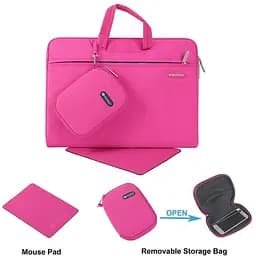 Сумка для ноутбука WiWU Campus Slim Case for MacBook 13,3'' (Pink) [59201] - мініатюра 2