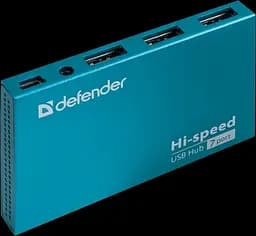 Хаб USB Septima Slim Cyan USB 2.0 - 7xUSB 2.0 Defender teh0019577 - мініатюра 2
