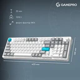 Клавіатура GamePro Asgard Drakkar Keychron Super Red Switch Wireless/Bluetooth/USB White бездротова (MK305WH) - мініатюра 8