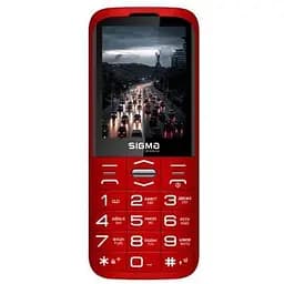 Мобильный телефон Sigma mobile Comfort 50 Grace, Red, "бабушкофон", 2 Mini-SIM, дисплей 2.8" цветной (320x240), моноблок