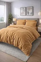 Комплект постельного белья полуторный 160х220 сатин коричневый TC303376194