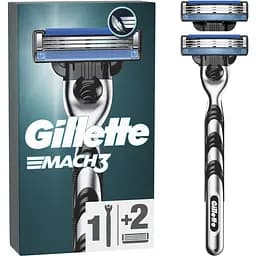 Станок для гоління Gillette Mach3 з 2 змінними картриджами чоловічий