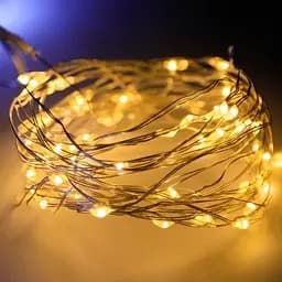 Гирлянда Роса теплый свет USB 100 м Белый