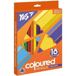 Олівці кольорові Yes Erudite, 18 кольорів (290643)