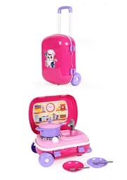 Детская кухня с посудой ТехноК, розовая, 6061