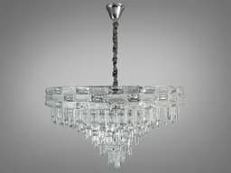 Перлина колекції 2024, новинка, срібна кришталева люстра на 19 ламп