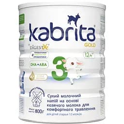 Сухий молочний напій на основі козячого молока Kabrita 3 Gold 12 - 18 міс. 800 г