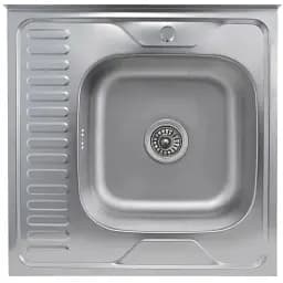 Кухонна мийка Рlatinum 6060 R з нержавіючої сталі 0.7 мм квадратна 60x60 см сатин (SP000000406)