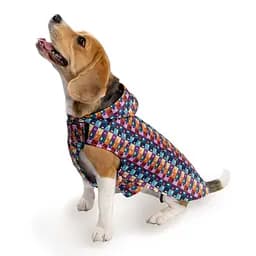 Дощовик для собак з капюшоном Barksi Textile розмір XXS Печворк - мініатюра 2