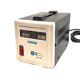 Стабілізатор напруги релейний Conter SVR-1000VA 750W 150–270V однофазний, підлоговий, LED дисплей, 2 євророзетки