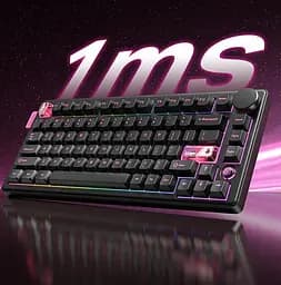 Клавіатура Onikuma ігрова бездротова для ігор з RGB підсвіткою та 3 режимами підключення до 600 годин роботи чорний - мініатюра 5