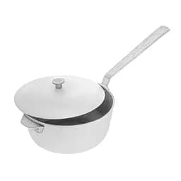 Алюминиевый сотейник с литыми ручками, рифленым дном и крышкой 2.5 л, Полімет 81425