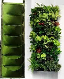 Підвісні горщики з тканини на 6 кишенів BKS Розмір полотна 30х100 см.