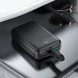 УМБ Acefast 20000mAh 22,5W PD,QC3.0 USB-A+USB-C In/Out,built-in cable M14 Black - мініатюра 6
