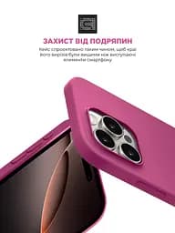 Силиконовый чехол с MagSafe для Apple iPhone 16 Pro Max, ICON2 MagCase, розовый, противоударный, панель с мягкой подкладкой, защита всего корпуса, поддержка беспроводной зарядки, совместим с защитными стеклами и пленками, ArmorStandart (ARM81324) - мініатюра 5