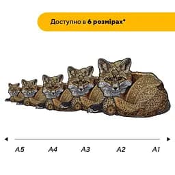 Пазл деревяний Таємничий Лис, А5, Картонна коробка 35 елементів - мініатюра 2