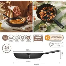 Сковорода чавунна Fiskars Folken 24 см (1075700) - мініатюра 5