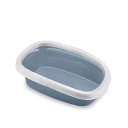 Stefanplast Sprint 20 - Туалет для котов с высокими бортами.39x58x17 см стальной-синий