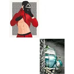 Набір картин за номерами 2 в 1 Art Craft Гра в кальмара Фан арт 40х50 (10299-AC) та Гра в хованки 40х50 см (10516-AC)