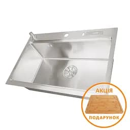 Кухонна мийка накладна з нержавіючої сталі кухонна станція Nett NS-7048, Нержавіюча сталь