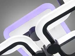 Люстра стельова LED Diasha A8208/4BK, 70W, 3200K-6500K, чорний метал, сучасний стиль для дому - мініатюра 5