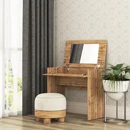 Трюмо с зеркалом в спальню MebelStar Нео 80x43x75,2 см Дуб тахо (MBS-1238)