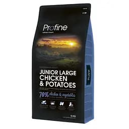 Сухий корм для цуценят і молодих собак великих порід Profine Junior Large Breed Chicken, з куркою, 15 кг