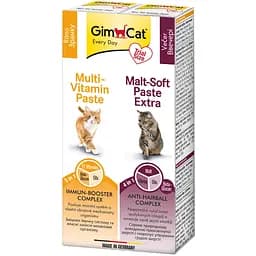 Набір паст GimCat Kombi-pack: Multi-Vitamin + Malt-Soft Extra 40 г (2х20 г)