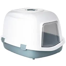 Туалет для котів Stefanplast Super Queen з фільтром 71х55х46.5 см білий/темно-сірий (96880)