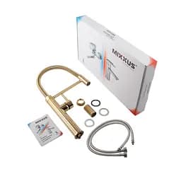 Змішувач для кухні Mixxus Premium Spark 017 Gold MI6972 Золотий - мініатюра 2