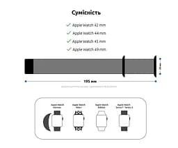 Ремінець ArmorStandart Nylon Band для Apple Watch 49/46/45/44/42 (Series 1-3) Pink (ARM55854) - мініатюра 3