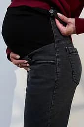 Джинси для вагітних Mom Fit для майбутніх мам з регульованим поясом L (48) Leyton Юла Мама сіро-чорний - мініатюра 5