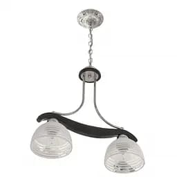 Люстра подвесная Brille деревянная для кухни E27 40W GY (BR-01154S/2)