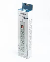 Фільтр живлення Gembird Pro 5 розеток, 1.8м, сірий (SPG5-G-6G-PRO) - мініатюра 4
