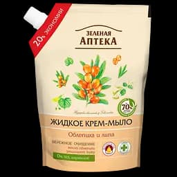 Жидкое мыло Зеленая Аптека Облепиха и липа, 460мл
