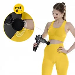 Ручний перкусійний масажер 4FIZJO Massage Gun Ultra Cool Edition 100 Вт (масажний пістолет) MG05 (P-5905973401470) - мініатюра 2