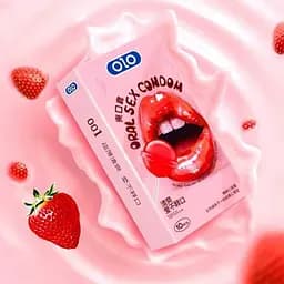 Презервативи ультратонкі латексні OLO Ultrathin Oral Sex смак полуниці M (51-54 мм) 10 шт