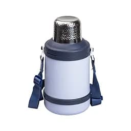 Термос для туризму Vacuum Cup 1,5 л з фліп кришкою та складаними ручками, темно-синій Yiwu HP-14-21BL - мініатюра 3
