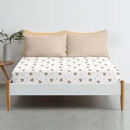 Простирадло на резинці Cosas в дитяче ліжечко BEIGE HEARTS 60х120х12 см (BeigeHearts_120) - мініатюра 3