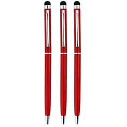 Стилус-ручка для ємнісних екранів, червоного кольору (комплект 3 шт.)