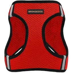 Шлея для собак Bronzedog Mesh Vest, розмір М, 42х47 см, червона - мініатюра 2