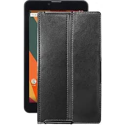 Чохол StatusCASE з екошкіри для планшету Bravis NB754 Чорний глянець